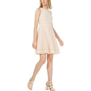 Calvin Klein Blossom Blush Eyelet Fit & Flare Drs Sz2P Soft Girl, Wedding Guest